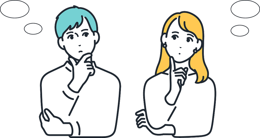 悩む男女