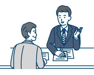 金融セミナーを受けている様子