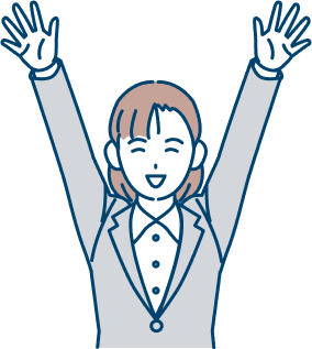 喜ぶ女性