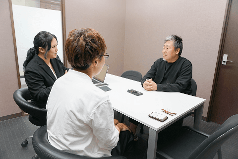 インタビュー風景